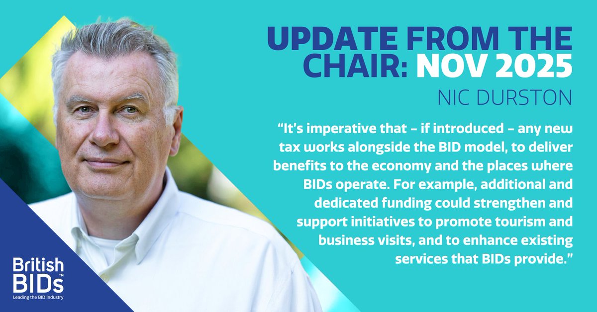 📢 The latest update from British BIDs Chair, Nic Durston is now available!

Follow the link below to read the update in full:
🔗 s3.amazonaws.com/kajabi-storefr… 

#NationalBIDsConference #TourismTax #BritishBIDs