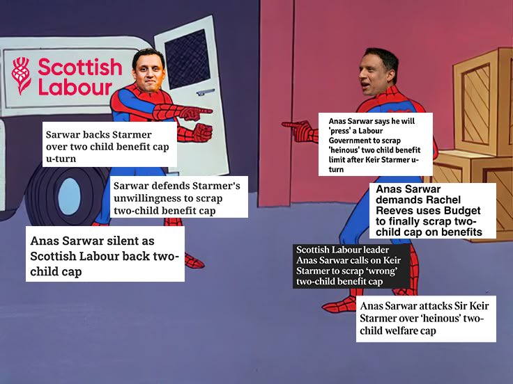 Anas Sarwar can’t decide if he’s for or against the two-child cap - we’re scrapping it in Scotland next March. 🏴󠁧󠁢󠁳󠁣󠁴󠁿