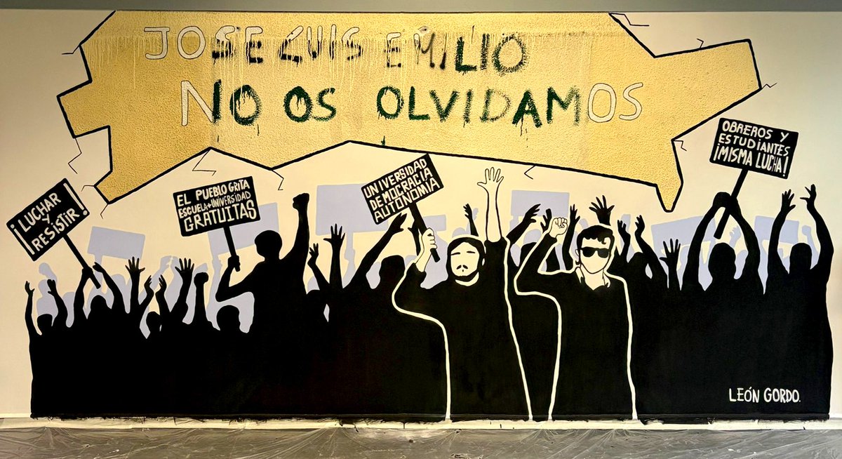 UCMccinf's tweet photo. 🖼️🎨 Un nuevo mural rendirá homenaje a dos estudiantes víctimas en las manifestaciones de 1979. La ilustradora Alicia León Gordo ha sido la encargada de poner en valor las pintadas de la quinta planta del edificio principal.

📅📣 El próximo 12 de diciembre se celebrará el acto de inauguración que incluirá diversas actividades. Se colocará una placa conmemorativa, que contara con la participación de los familiares de los estudiantes a los que se rendirá homenaje. Además, @_infoLibre  y la Secretaría de Estado de Memoria Democrática se sumarán a esta iniciativa.

Noticia completa en nuestra web: https://t.co/9OKfyYGBIh