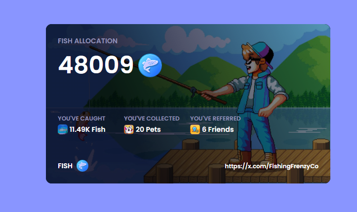 My FISH airdrop allocation is 48009 tokens! Join the Fishing Frenzy ecosystem and start earning rewards. <a href="/FishingFrenzyCo/">Fishing Frenzy</a>