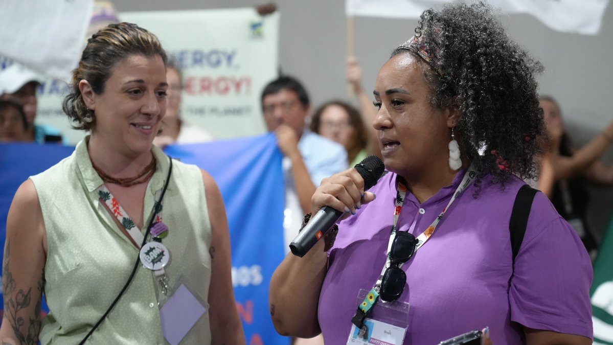 PowerShftAfrica's tweet image. BAM! BAM! BAM!
At COP30, we&apos;re calling for BAM: the Belem Action Mechanism for a Global Just Transition.

Civil society organisations are staging an action inside the COP30 venue, calling for a Just Transition rooted in justice, dignity, wisdom, labour rights, care, and…