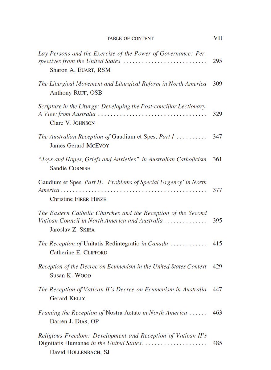 MassimoFaggioli's tweet image. this continental volume &quot;Vatican II in North America, Australia and Oceania&quot; is the completion of one phase of an international  project in 12 volumes that started a few years ago. For OPEN ACCESS, please see the link in the first comment