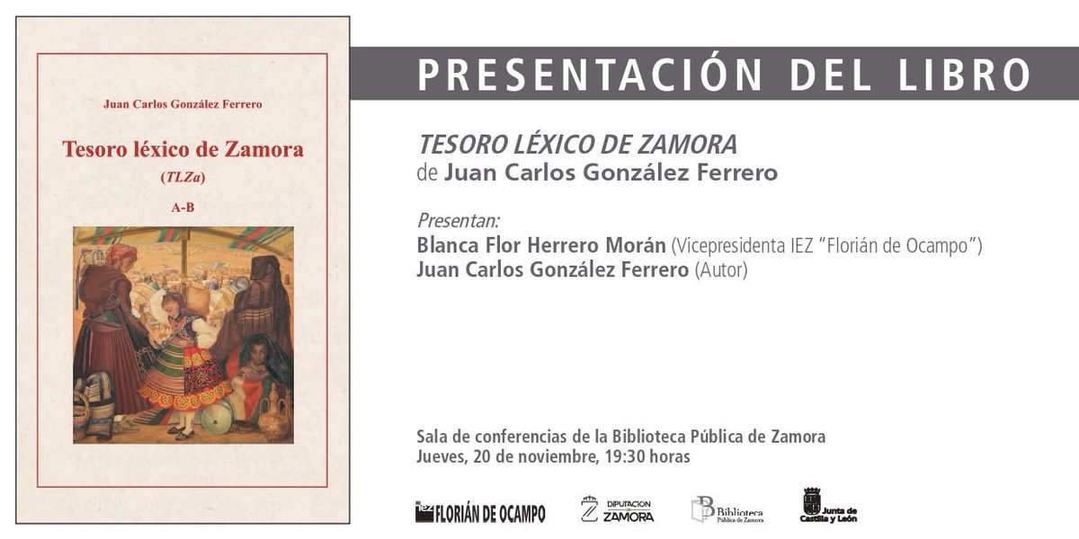 Esta semana presentamos nueva publicación: 'Tesoro léxico de Zamora' (TLZa) es un diccionario del vocabulario recogido en la provincia de Zamora los últimos 150 años.