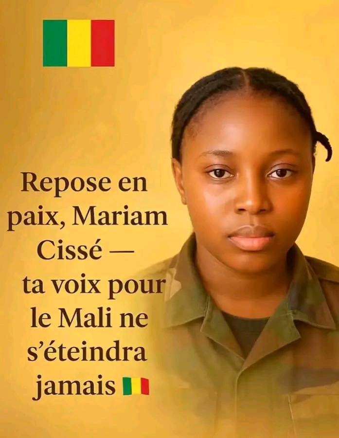 MamijoD's tweet photo. 📷Une pensée pieuse et un vibrant hommage à notre sœur #Mariam Cissé.
Merci pour tout ce que tu as fait pour le #Mali.
Que tes bourreaux sachent qu’il existe encore des millions de #Mariam Cissé prêts à mourir pour le #Mali. Qu’ils préparent encore leurs fusils.
Paix à ton âme. https://t.co/GKg1Y3msNm