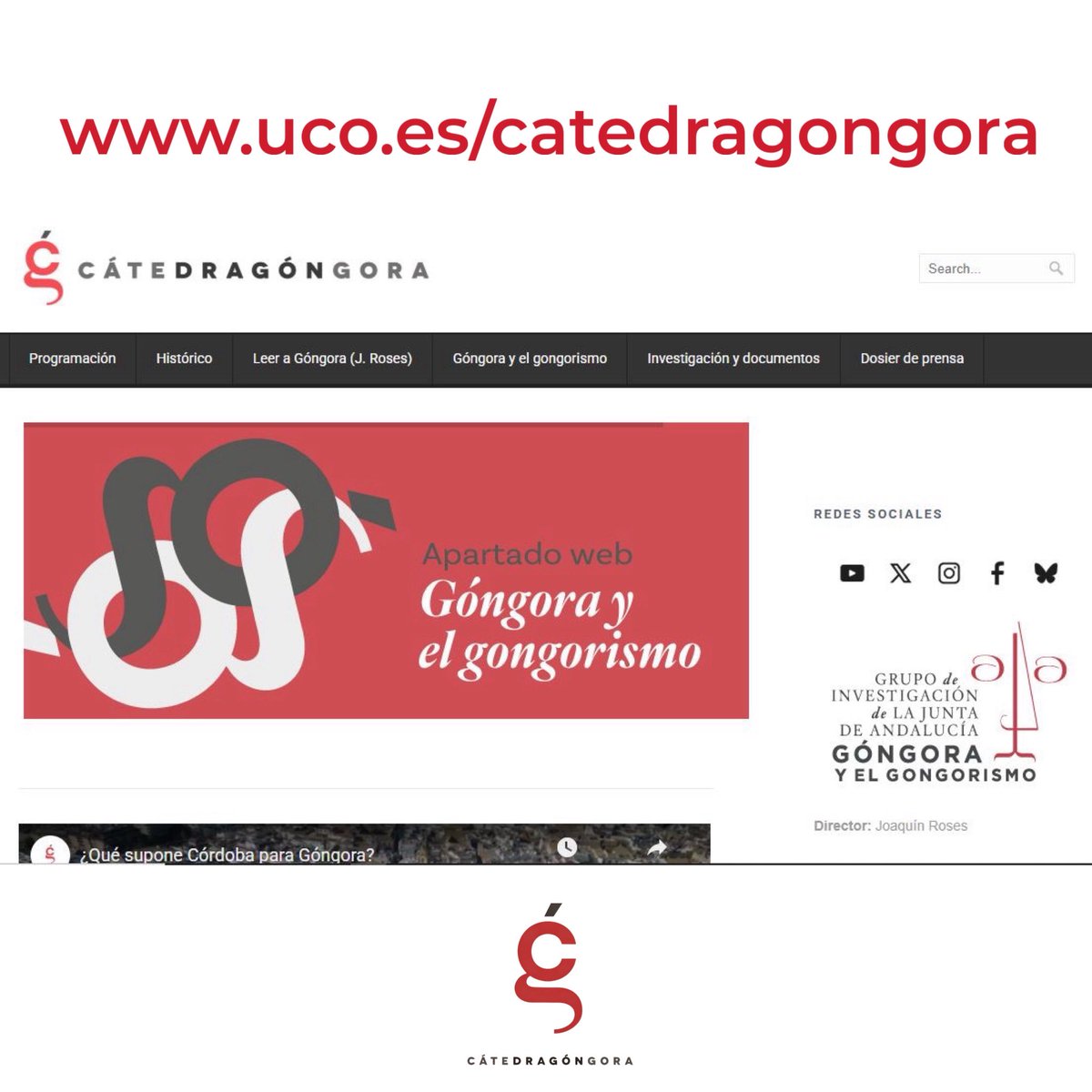 Cátedra Góngora tweet media