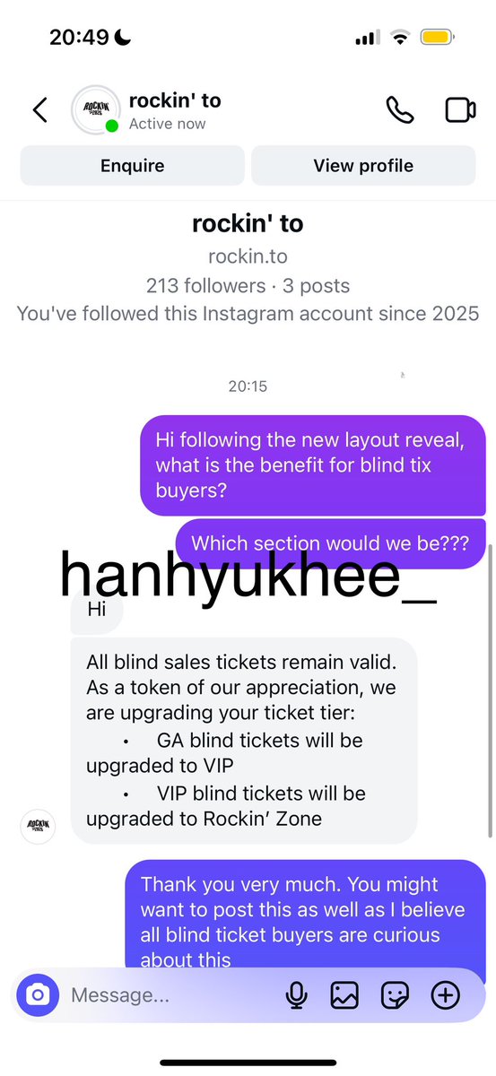 hanhyukhee_'s tweet photo. I dm’ed the organisers asking on what is the benefit to blind tix buyers.

Posting this here just in case they change again. (They haven’t publish this info yet) https://t.co/LZIutv0lXB