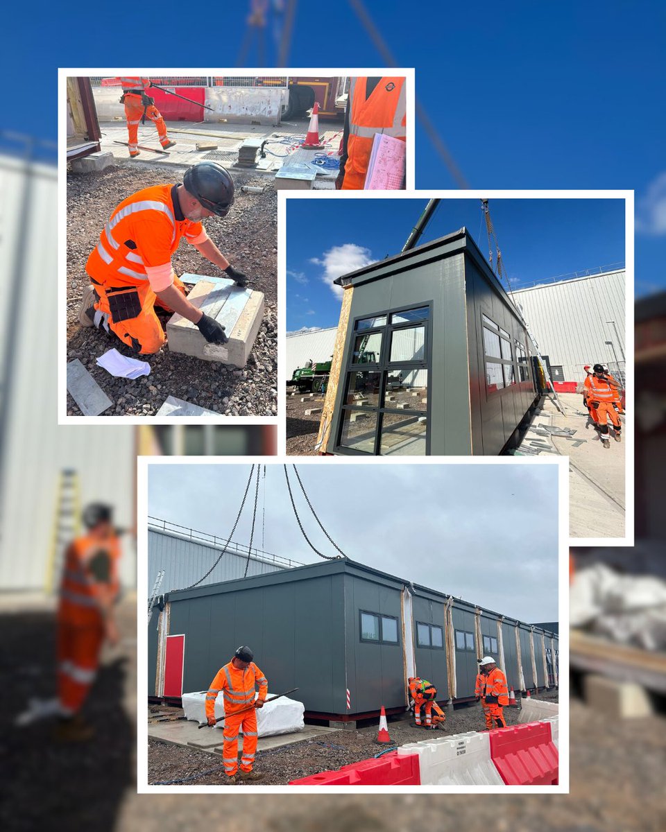 IntegraBuild's tweet image. On track at Transport for London&apos;s Neasden Depot. 🚋

Some more site shots from Brent, North West London, where our team is installing a staff accommodation building for teams working at the Depot.

Well done team, it&apos;s looking great! 👏

#MakeItModular