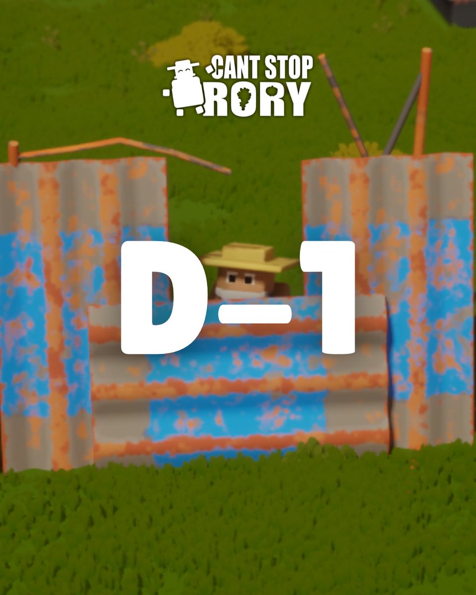 It’s almost time!

After nearly a year of building, fixing, and growing this game together, we can finally share it with you!

Thanks for your endless support, Can’t Stop Rory releases tomorrow!

#cantstoprory #indiegames #cozygames #steamgames #farminggames