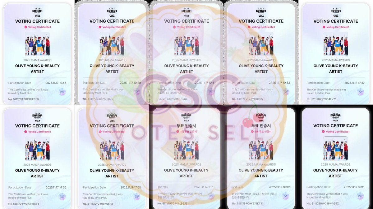 CSC_votesell's tweet image. Congratulations for the winner 🎉

Done dropped 10🎟 Mnet - 2025 MAMA AWARDS OLIVE YOUNG K-BEAUTY ARTIST for #BABYMONSTER  Thank you for your participated. 🧡

💌 DM for purchase/inquire/reserve #CSC_votesellPROOF