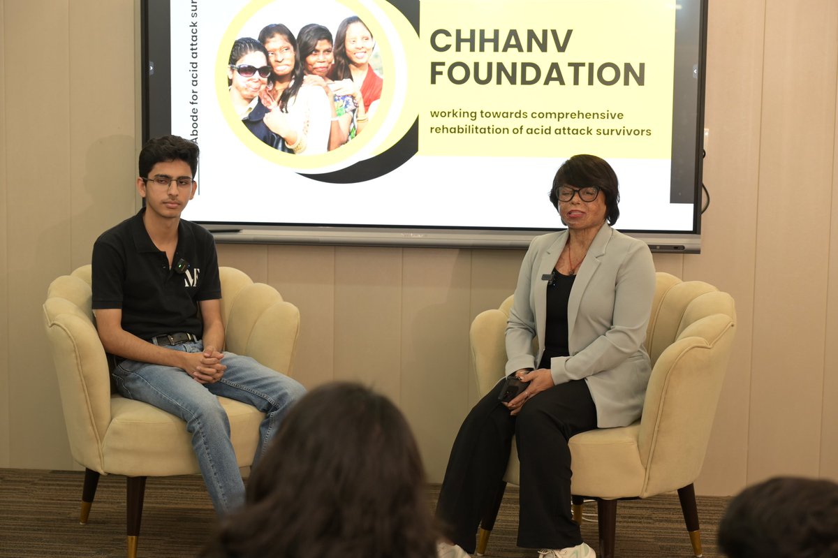 StopAcidAttacks's tweet photo. Last week, our #sheroes welcomed the newest students and parents from Musicfactory for a powerful and heart touching orientation at Chhanv Foundation.

Artee ji, Director of Musicfactory, introduced her students to our Sheroes, and the journeys they heard left everyone inspired, emotional and deeply connected to our mission.

Musicfactory has been a strong companion in our long journey, and once again, the children and their parents pledged to support and spread the vision of Chhanv Foundation.
.
.
.
#chhanvfoundation #stopacidattacks #musicfactory #Noida #acidattacksurvivors #sheroes #sheroeshangoutcafe #MUSICFAIR