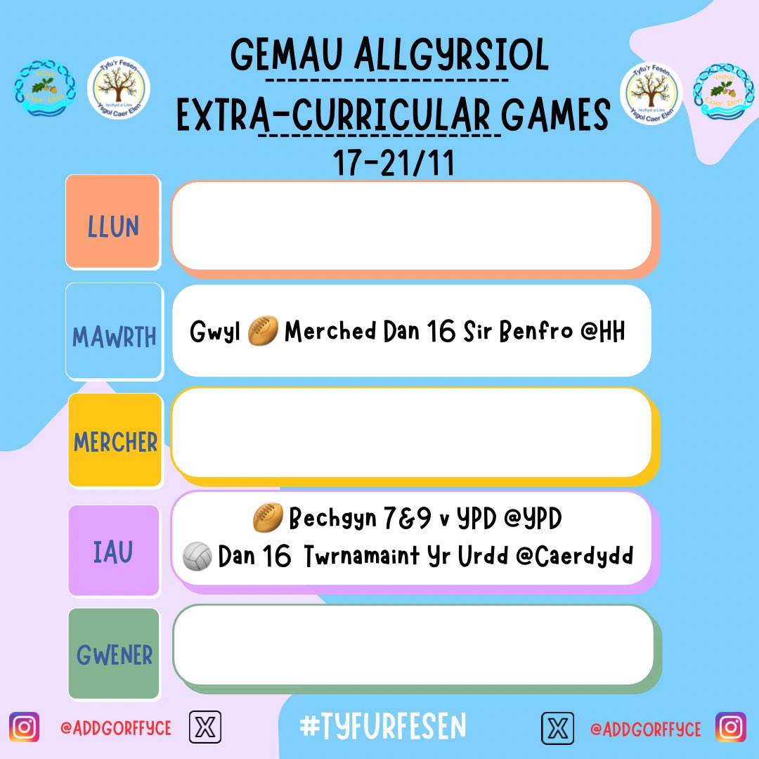 Iechyd a Lles Ysgol Caer Elen tweet media