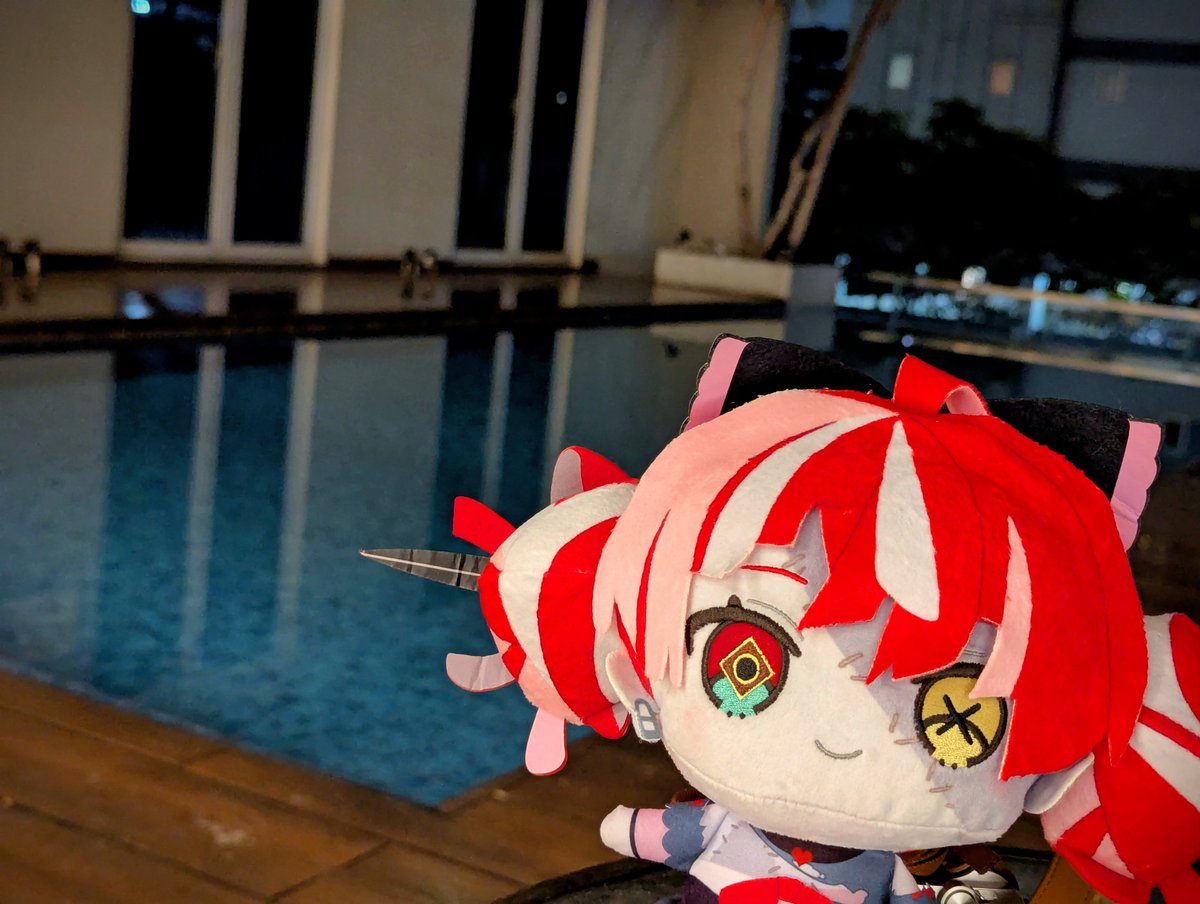 じつはインドネシアで泊まったホテルにプールがあったのでオリー