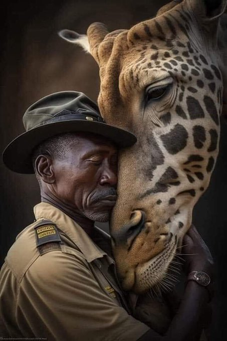 MelaniaFrance's tweet photo. Un garde prend dans ses bras l’animal qu’il tente de protéger du braconnage. 
Ces hommes risquent leur vie chaque jour pour défendre la faune. https://t.co/zomKopPaJy