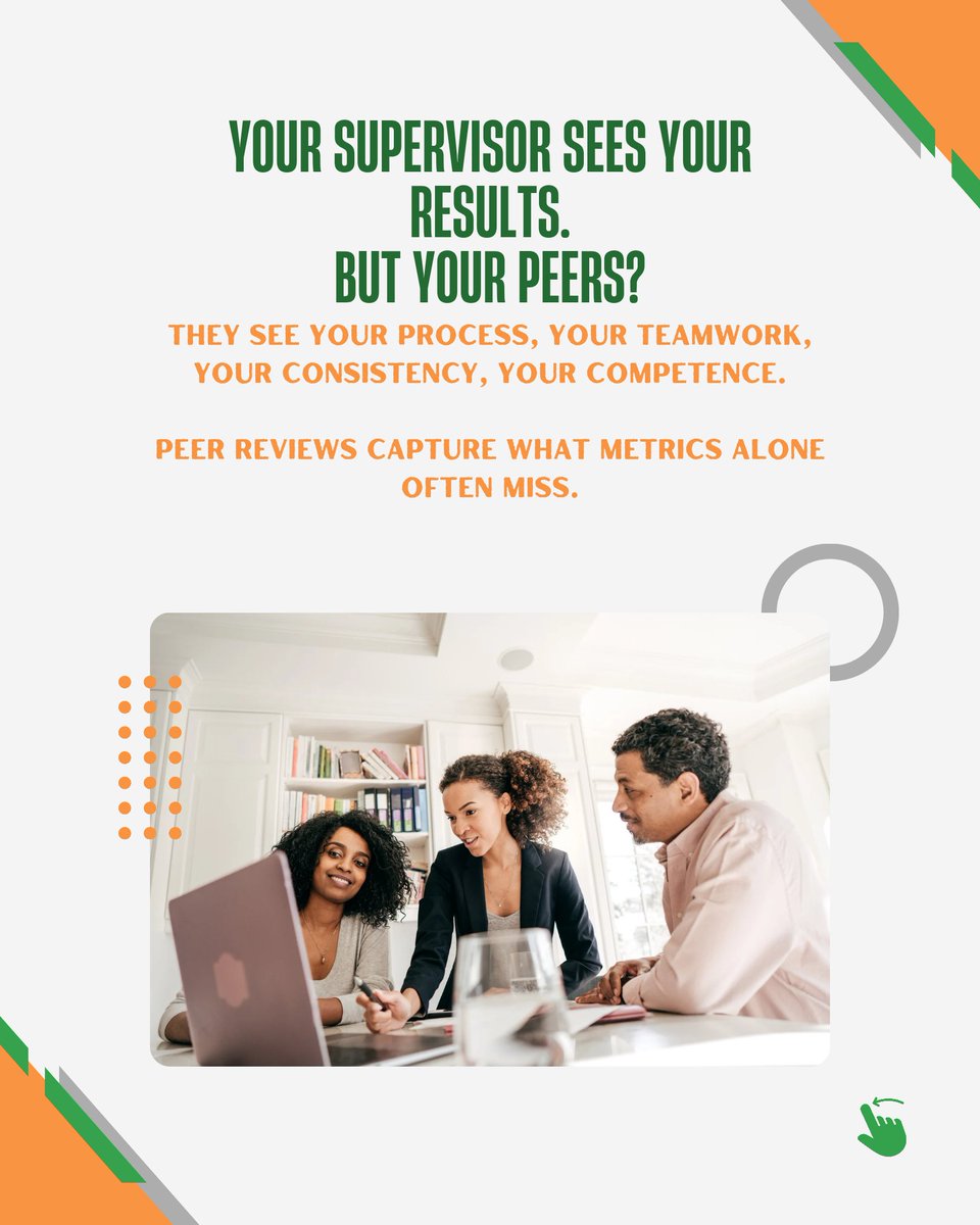 croxxtalent_io's tweet image. Growth isn’t just about what you think you’re improving — it’s about what others experience when they work with you.

That’s why peer reviews matter.
They give you a 360° view of your competence, your collaboration, and your impact.

#TalentFeed #CompetencyManagement