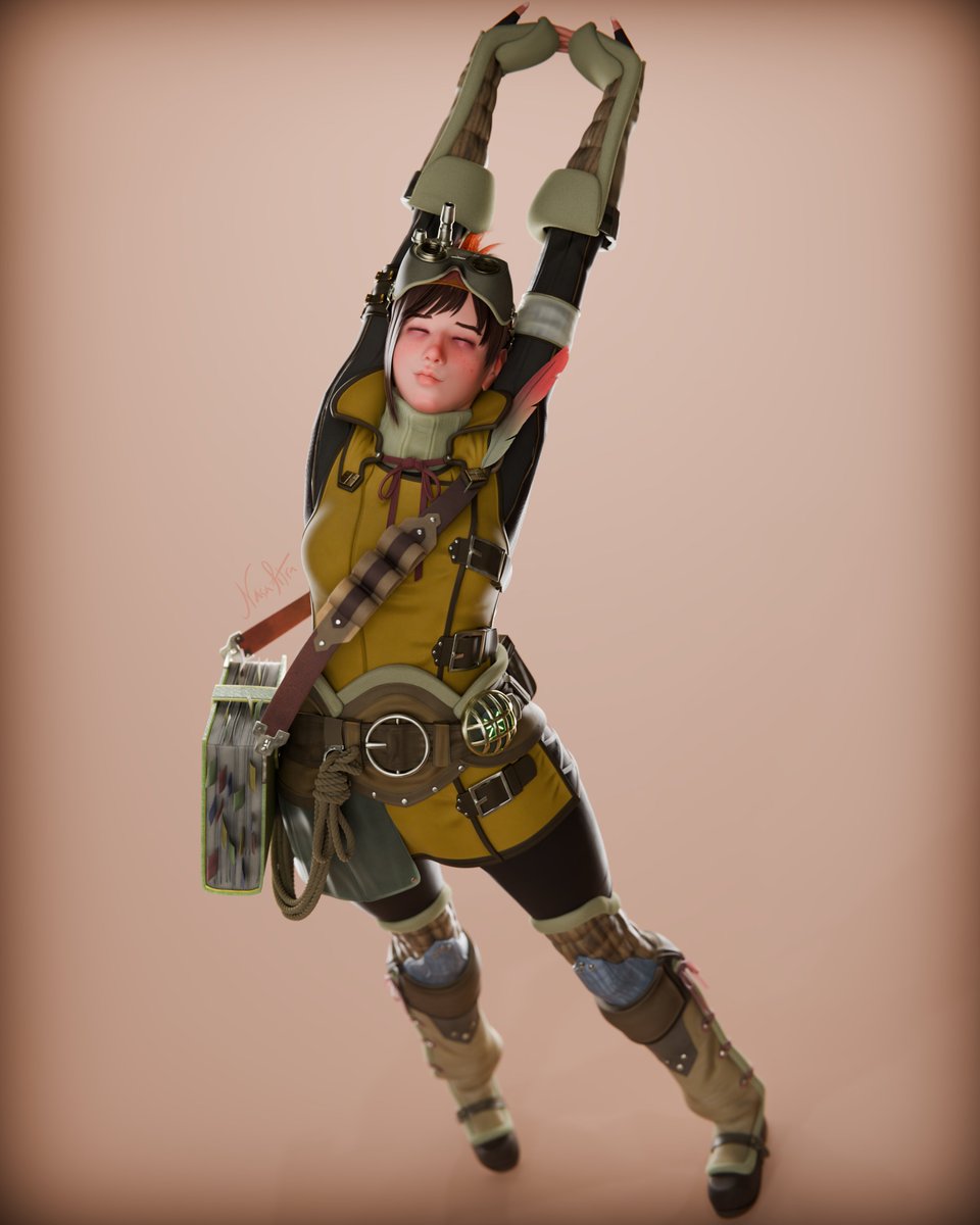 Nasafitra's tweet image. #MonsterHunter #MonsterHunterWorld #TheHandler #HandlerNation #3dart #fanart