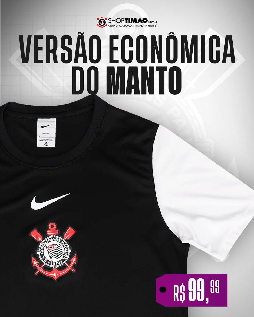 VERSÃO ECONÔMICA DO MANTO! 🖤

Camisa oficial com preço absurdo? Só na ShopTimão! Vem aproveitar e garantir a sua! 

💰 De R$199,99 por R$99,99.
🔗mla.bs/476783d9