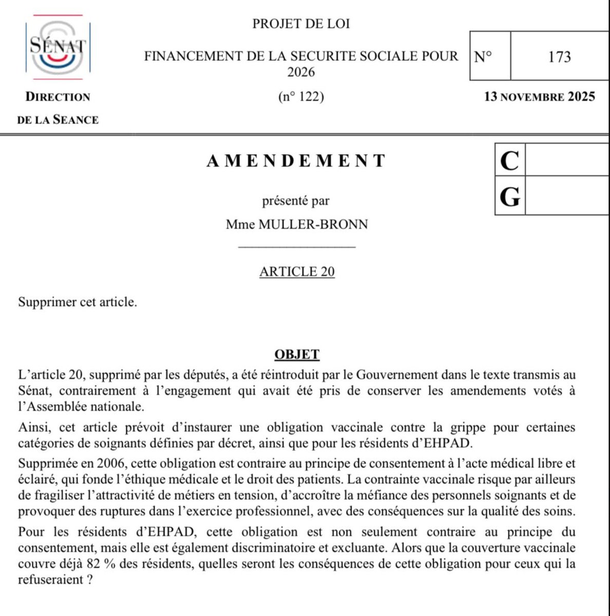 Beatrice_Rosen's tweet image. 🚨Il faut soutenir le très bon amendement de la sénatrice @MullerBronnL .
On vous regarde le #Senat .
L&apos;AN a voté contre cette OBLIGATION folle, puisque niant le droit au consentement.
Allez-vous à nouveau abîmer la confiance ou suivre le bon sens et l&apos;esprit démocratique ?
