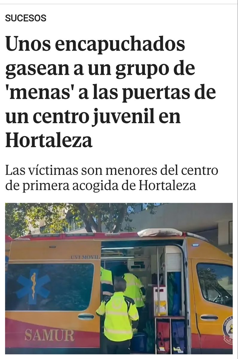 FonsiLoaiza's tweet image. Este fin de semana hubo un atentado ultraderechista delante de un centro de menores migrantes en Hortaleza. Unos neonazis encapuchados acudieron a gasear a niños tutelados. Terrorismo de extrema derecha. Estos fascistas gozan de impunidad en España.