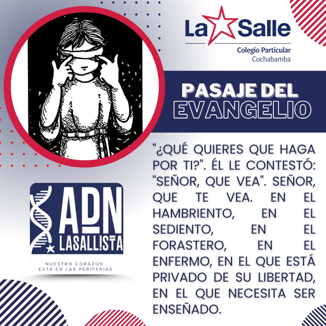 Jesús nos enseña que ver no es solo abrir los ojos, sino abrir el corazón.
“Señor, que vea” es reconocer su presencia en quien sufre y necesita ser escuchado.
Que familias, maestros y estudiantes aprendamos a mirar con compasión y servir con generosidad.