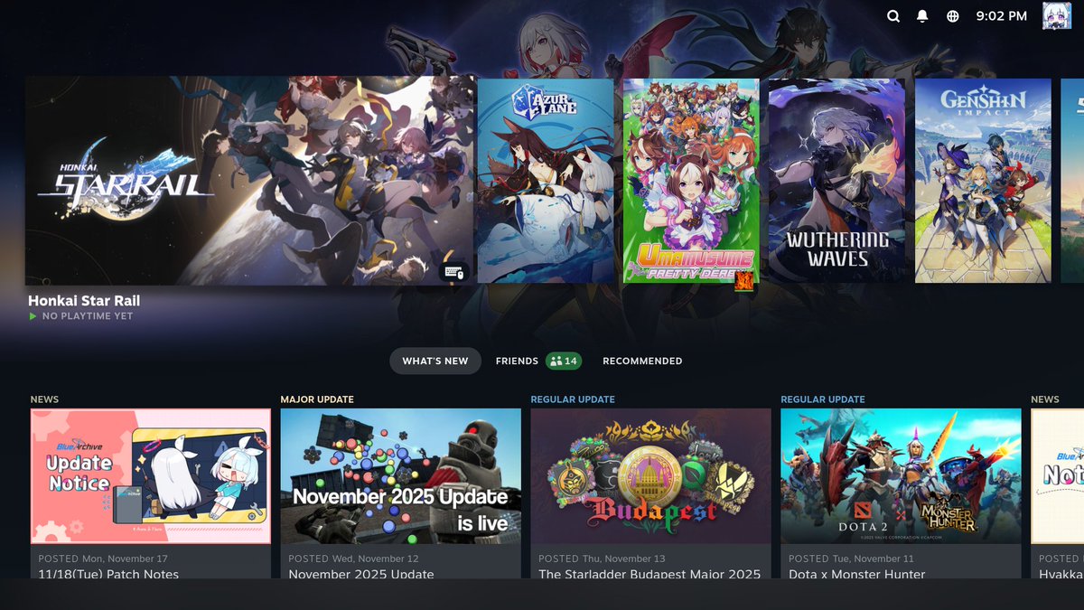 LeNitrous's tweet image. I&apos;ve been missing out. Linux has gotten so good at running games made for Windows; it practically runs even better than on Windows itself.

I basically turned Steam into a hub for all the gachas I play basically whether its only on Windows, not on Steam, or even Android-only.