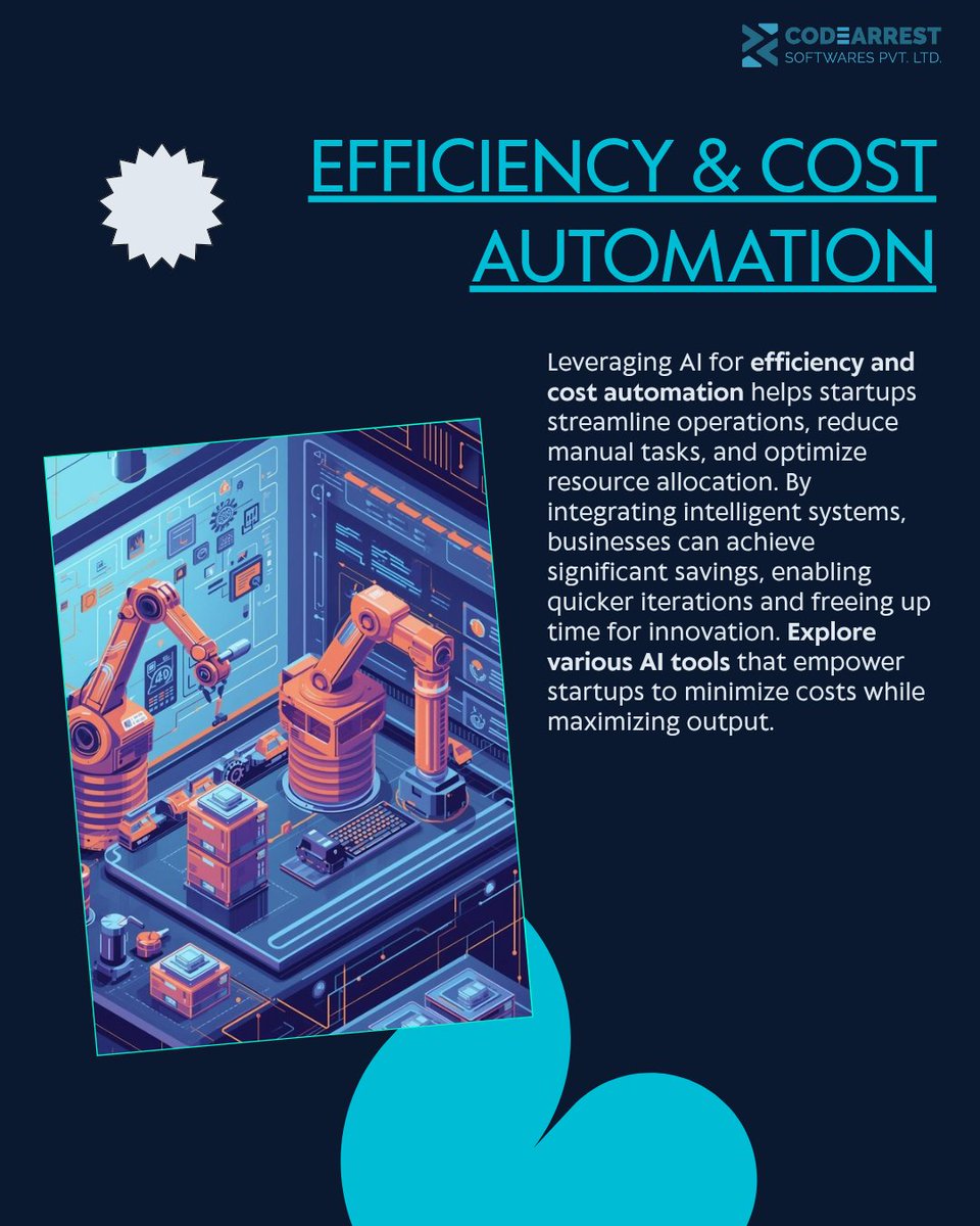 codearrest's tweet image. See how AI transforms business strategies! Link in Bio. 💻

#CodeArrest #JobArrest #ClockSession #AIAdvantage #StartupGrowth #Automation #CostEfficiency #ProductIteration #DigitalTransformation #MachineLearning #SmartGrowth #DataRevolution #TechForStartups #Innovation