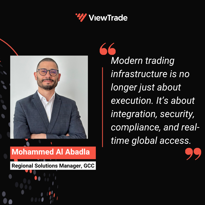 Mohammed Al Abadla, Regional Solutions Manager, GCC at #ViewTrade, breaks down how modern #equitytradinginfrastructure enables real-time connectivity, regulatory #compliance, and #globalmarketaccess for #institutions.

Read more: hubs.la/Q03TvzN10

#InstitutionalTrading