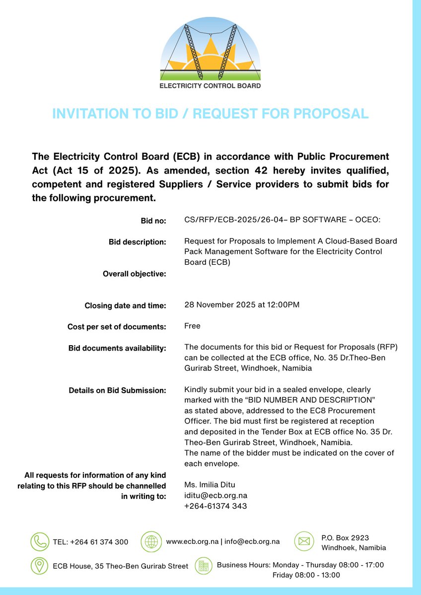 Electricity Control Board Namibia tweet media