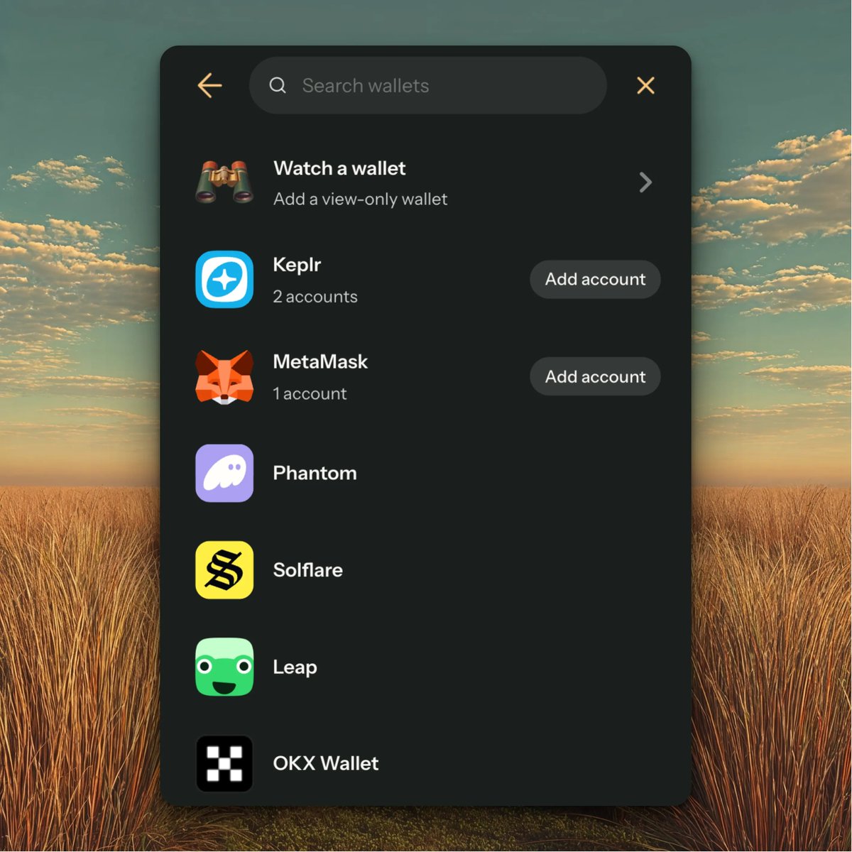 Polaris_App's tweet image. Polaris automatically detects which wallet extensions you have installed, and even the sub-accounts within your wallets.

What&apos;s your go-to crypto wallet?