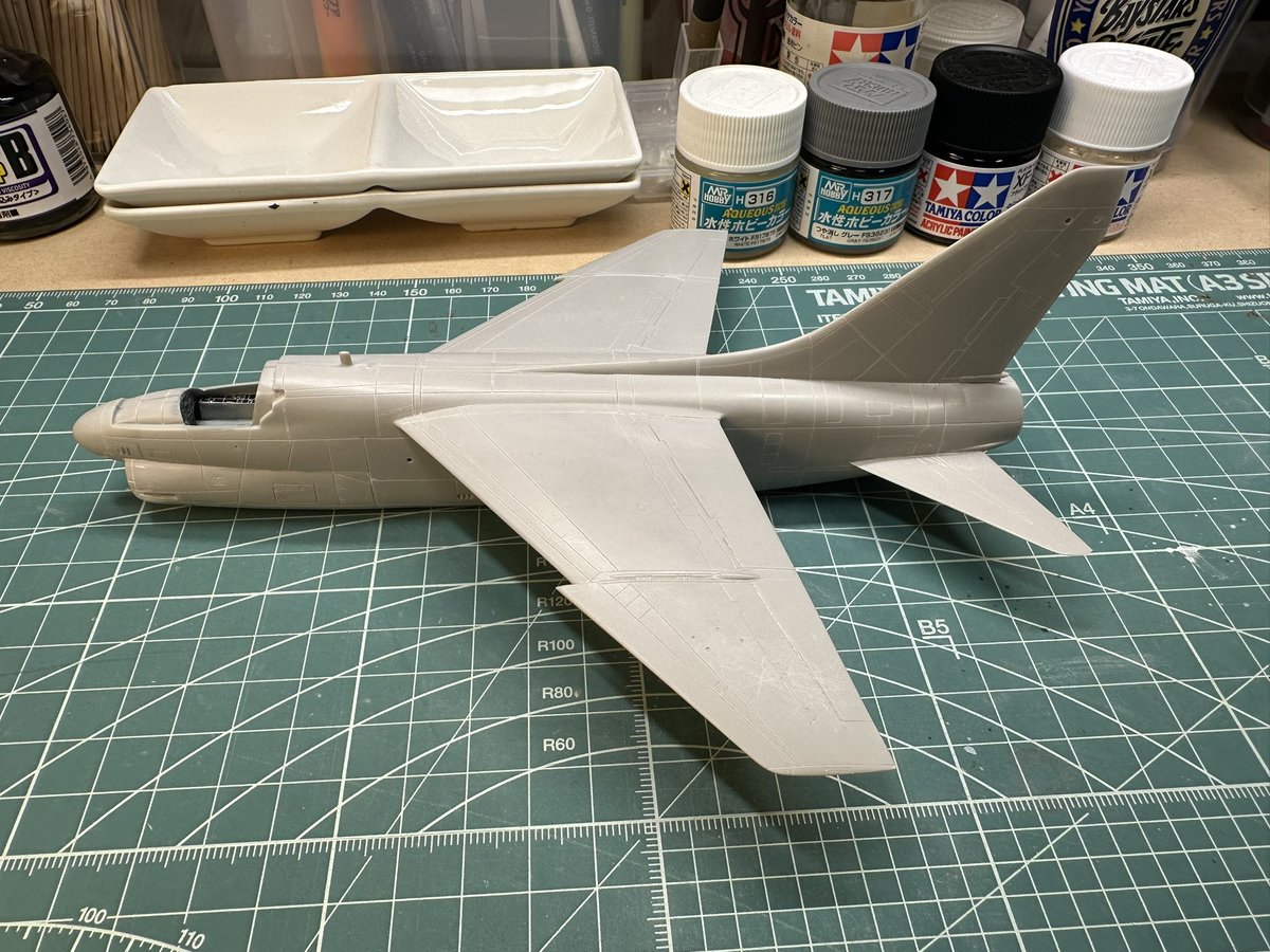 フジミ 1/72 ボートA-7A コルセアⅡ ブルーブレザー パーツの擦り