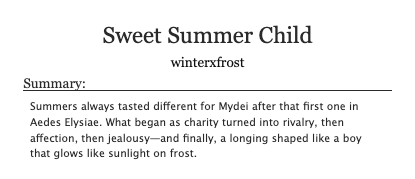 mydaymousee's tweet image. I participated in writing #phaidei in
@PhaideiForGaza
&quot;Sweet Summer Child&quot;  archiveofourown.org/works/74346776 For a free prompt requested by an anonymous user. Thank you for donating! I hope you enjoy it!