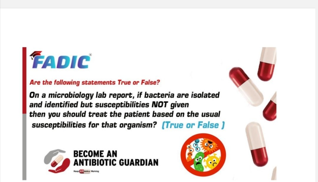 تحدي فادك للصيادلة 
بمناسبة األسبوع العالمي للمضادات الحيوية 
فكر مع فادك في حالة مميزة 
 الفائز بأفضل إجابة له جائزة قيمة من فادك!☀
معانا سؤال مهم جدا و كمان حيفرق جدا معاك انك تعرف االجابة الصحيحة له و منه حتتعلم معلومة مفيدة لك في المضادات 
الحيوية💊
انطلق وشاركنا