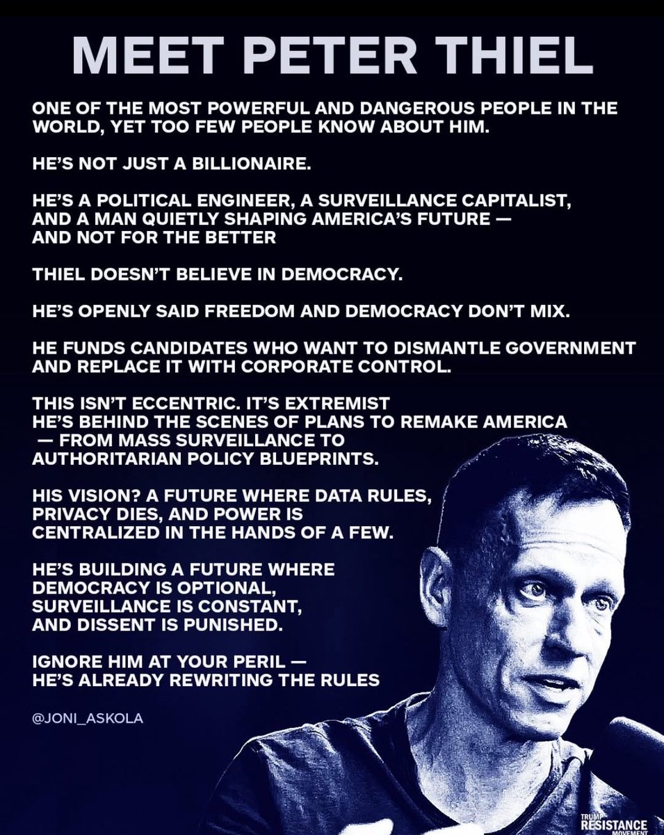 AnnieForTruth's tweet image. Remember, Peter Thiel bought and paid for JD Vance’s Senate seat spending $15 million. 😡