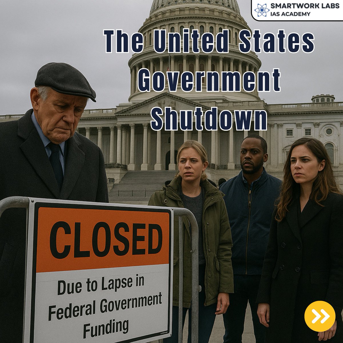 Smartwork_Labs's tweet image. The U.S. government shutdown enters Day 36 — the longest in history. Budget deadlock over healthcare subsidies and welfare cuts has stalled federal services, leaving 1.4M workers unpaid and slowing the economy.
#USShutdown #USPolitics #Congress #Biden #Republicans #Democrats