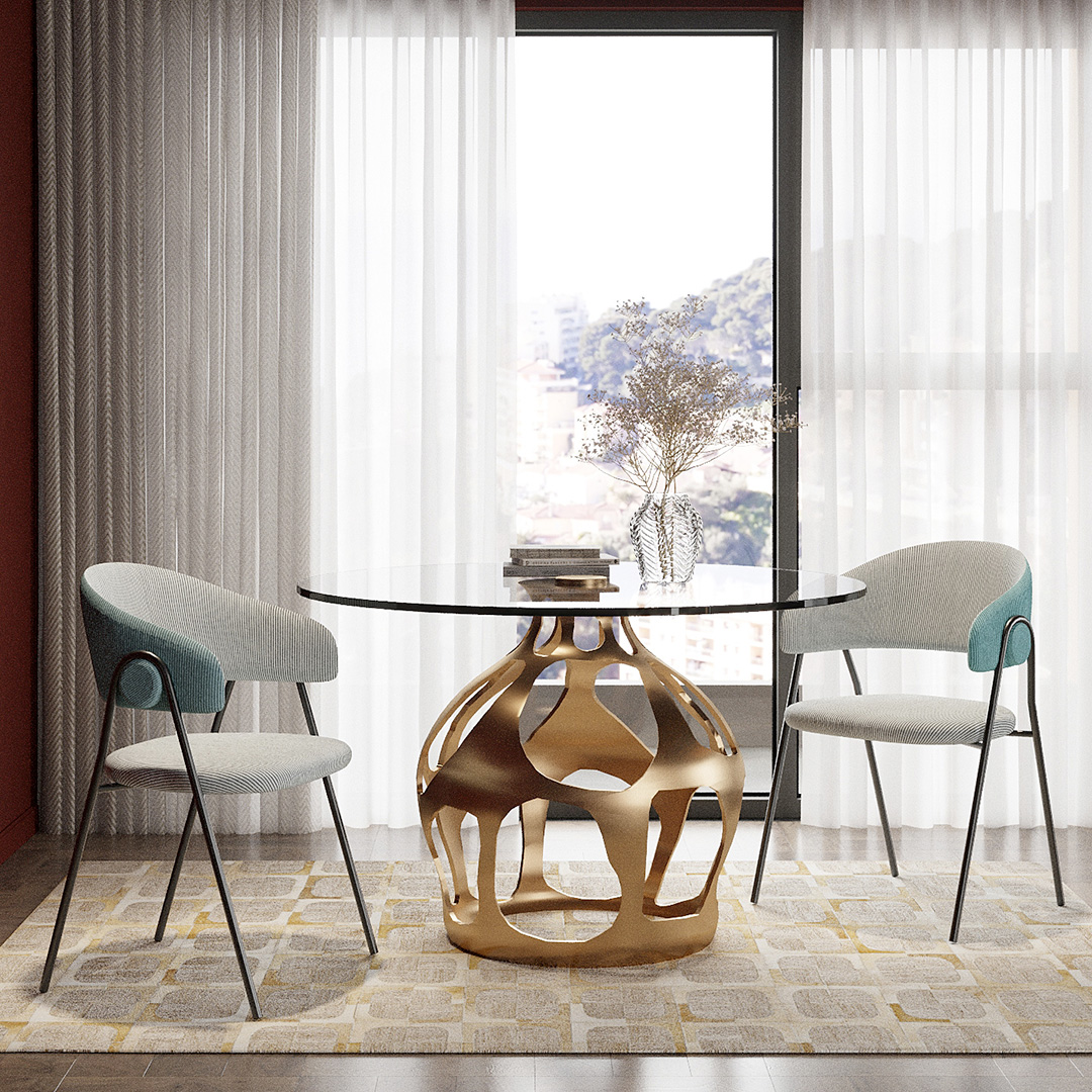 KareFrance's tweet image. Élégance sculpturale et design d’exception ✨
La table Volcano devient la pièce maîtresse de votre intérieur : un pied doré aux formes organiques, un plateau en verre aérien… un équilibre parfait entre art et fonctionnalité.

#TableDesign #DécorationIntérieure #InspirationMaison