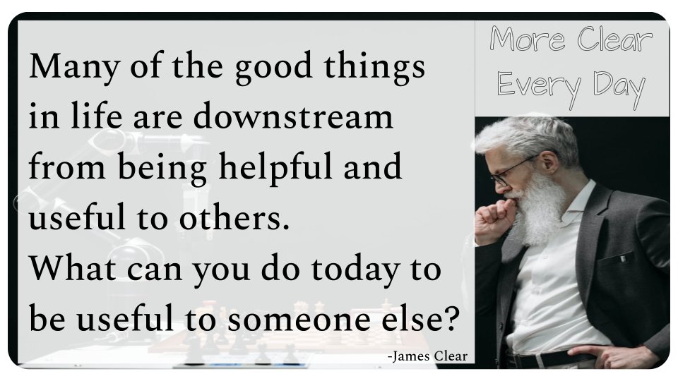 BusEdCrev's tweet image. What’s the plan for this week… What are you doing to help others today, tomorrow…?” #MoreClearEveryDay #GettinClear #PowerOfCompounding #LittleByLittle #AtomicHabits #StepByStep