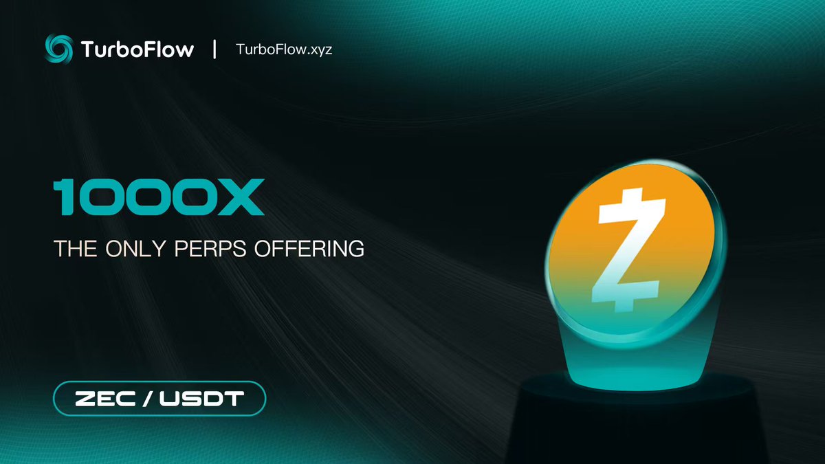 TurboFlow_xyz's tweet image. TurboFlow🚀
The ONLY Perps DEX offering 1000× leverage on  
Trade  $ZEC with unmatched leverage.

Fast · Transparent · On-chain
Let’s all trade happy.
#ZEC #dexperp #truboflow