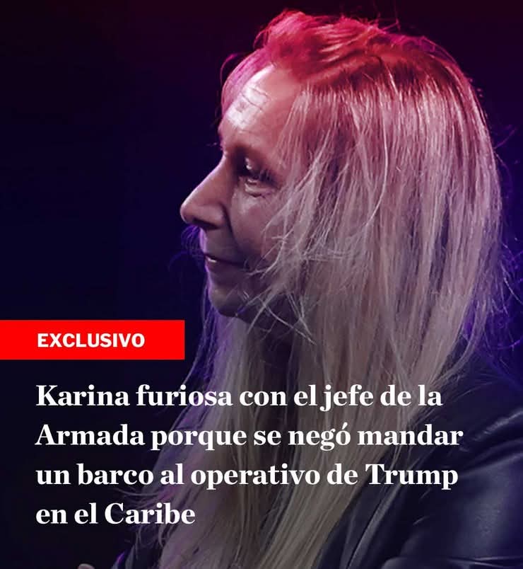 Felicitaciones al Jefe de la Armada por ignorar el pedido de la loca‼️
La tortera está enojada con el Jefe de la Armada, Carlos Alievi,por no aceptar el pedido del gobierno de Estados Unidos para q el destructor argentino q participa en la misión Unitas se traslade a Puerto R.