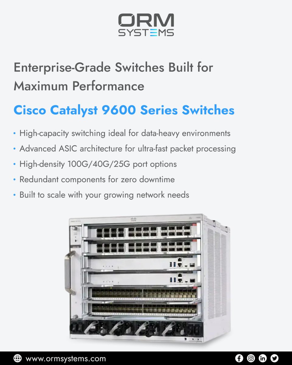 _ORMSystems's tweet image. Upgrade Your Network. Maximize Your Performance.

Call us today to discuss more.
(+44) 800 3688 330
sales@ormsystems.co.uk

#networking #businessnetworking #NetworkingHardware #ciscoproducts #CiscoSwitches #TechComparison