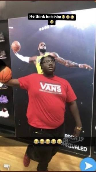 LeBron trying to take Bronny's spot in the Lakers' starting lineup...