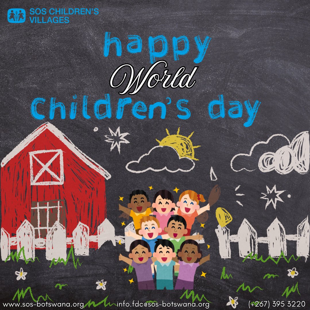 𝐇𝐚𝐩𝐩𝐲 𝐖𝐨𝐫𝐥𝐝 𝐂𝐡𝐢𝐥𝐝𝐫𝐞𝐧’𝐬 𝐃𝐚𝐲!

At #SOSChildrensVillagesinBotswana, we support children who have lost parental care and those at risk of losing it, ensuring they grow up protected and empowered.

Every child deserves a chance to thrive.

#BanaBaKeBaRona