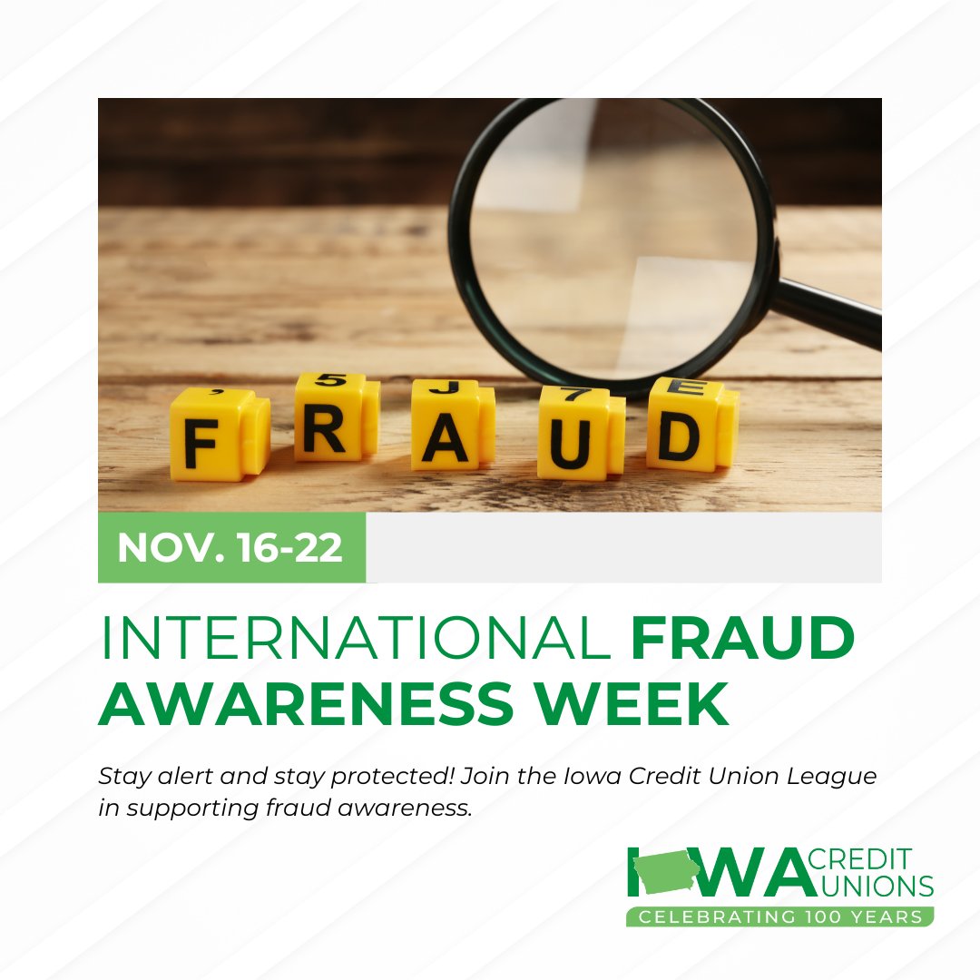 Fraud Awareness Week is here, and it’s a reminder of the importance of staying informed and vigilant when it comes to your personal information. With fraud impacting communities across Iowa, this week is an opportunity to take action through awareness and education.