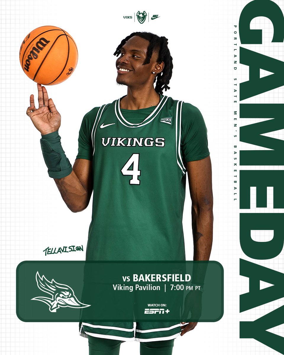 Monday Night Basketball at Viking Pavilion. Bring your rowdy friends. 

🆚: Bakersfield
🕖: 7pm PT
📍: Portland, Ore.
🏟️: Viking Pavilion
🎟️: GoViks.com/Tickets
📊: GoViks.com/LiveStats
📺: ESPN+

#GoViks | #DefendTheShip