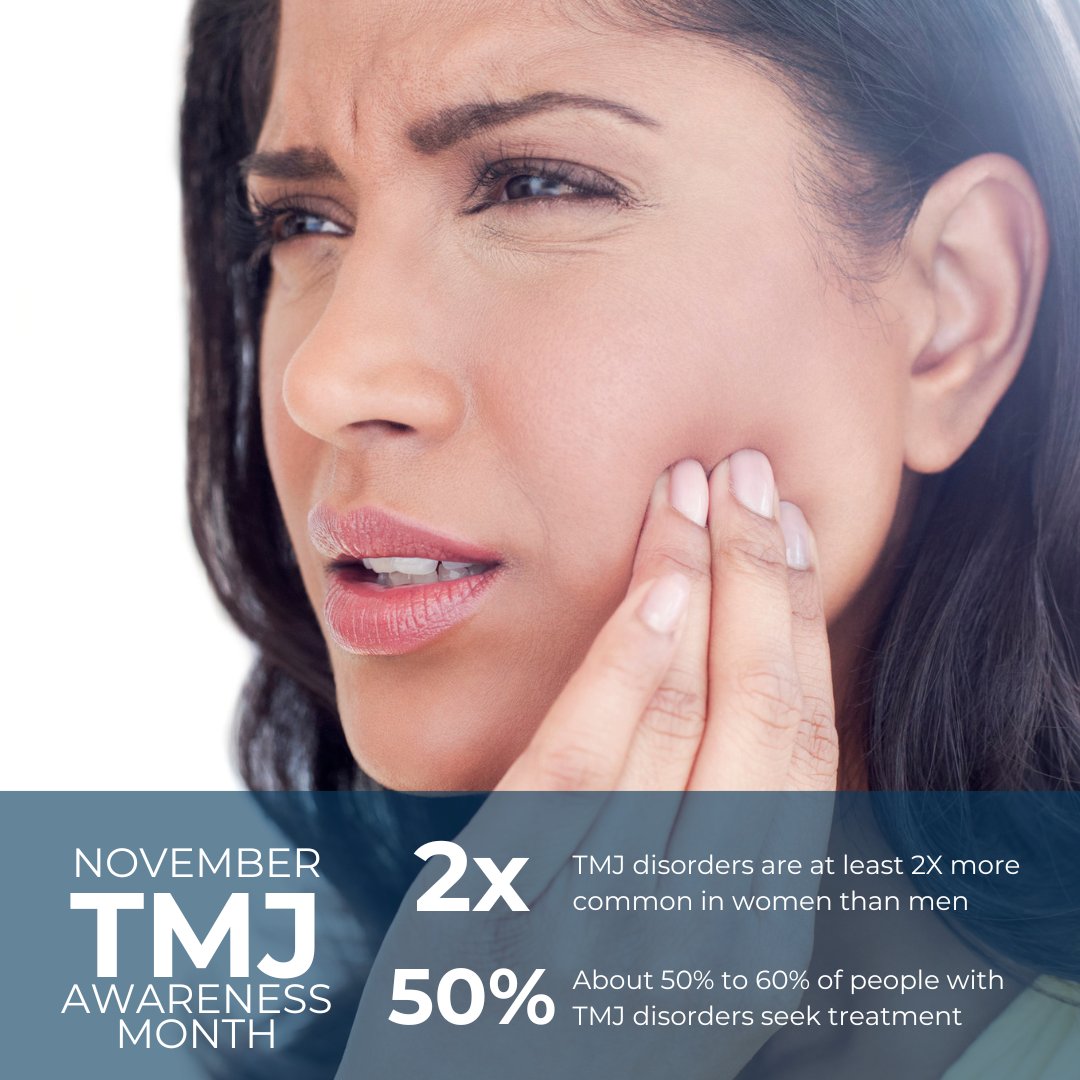 HighStreet_DDS's tweet photo. November is TMJ Awareness Month 💙

Jaw pain, headaches, clicking, or stiffness aren’t “normal” — they’re signs your TMJ may need attention. Early care can make a world of difference in your comfort and long-term health.

#TMJAwarenessMonth #JawHealth #OralHealthMatters https://t.co/BJ0DnfjI4z
