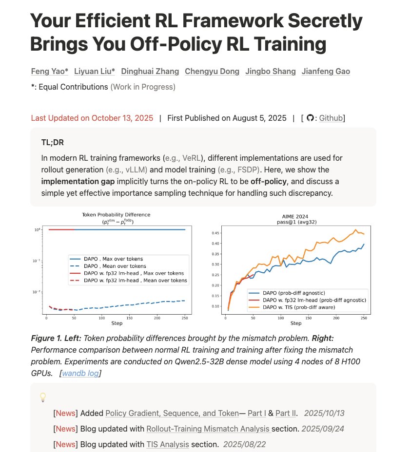 #6 - Sua estrutura de RL eficiente secretamente lhe proporciona treinamento em RL fora da política
Link - https://t.co