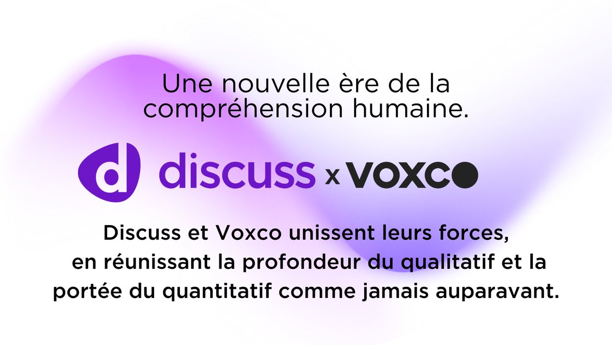 Quant, qual, IA… et si tout ça vivait enfin au même endroit ? 👀

Discuss + Voxco : des superpouvoirs pour les professionnel·les des études.
Profondeur. Échelle. Vitesse.

Lire l’article de Daniel : hubs.la/Q03TwyQ50