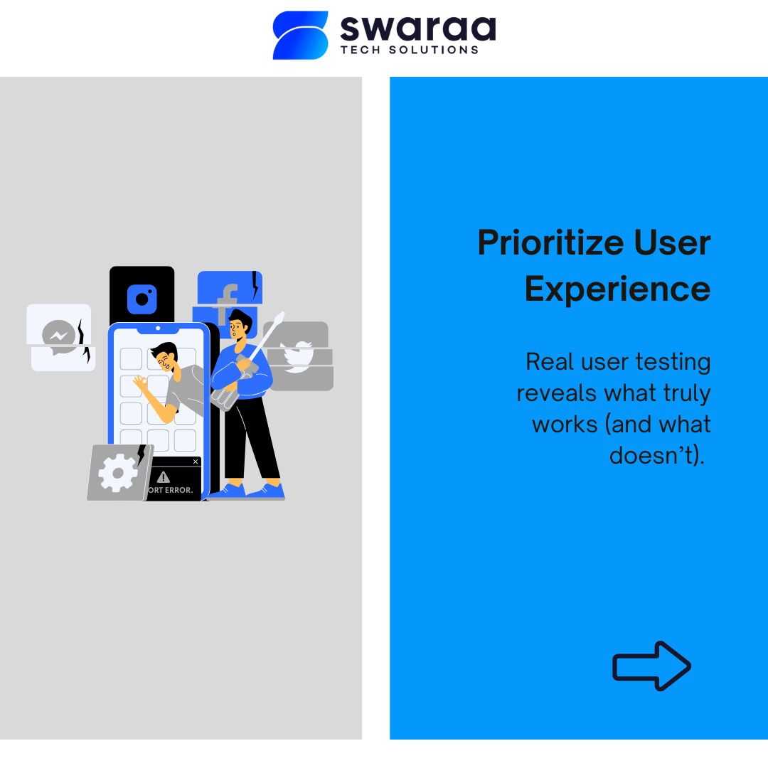 swaraasolutions's tweet image. Great apps are built on great testing! Debug, refine, and perfect before you go live. 🧩✅

Follow for more!
Visit our website: swaraa.dev
Mail us at: info@swaraa.dev
Call us on: 07935336883

#AppTesting #QualityAssurance #MobileDevelopment #AppLaunch #DevTips