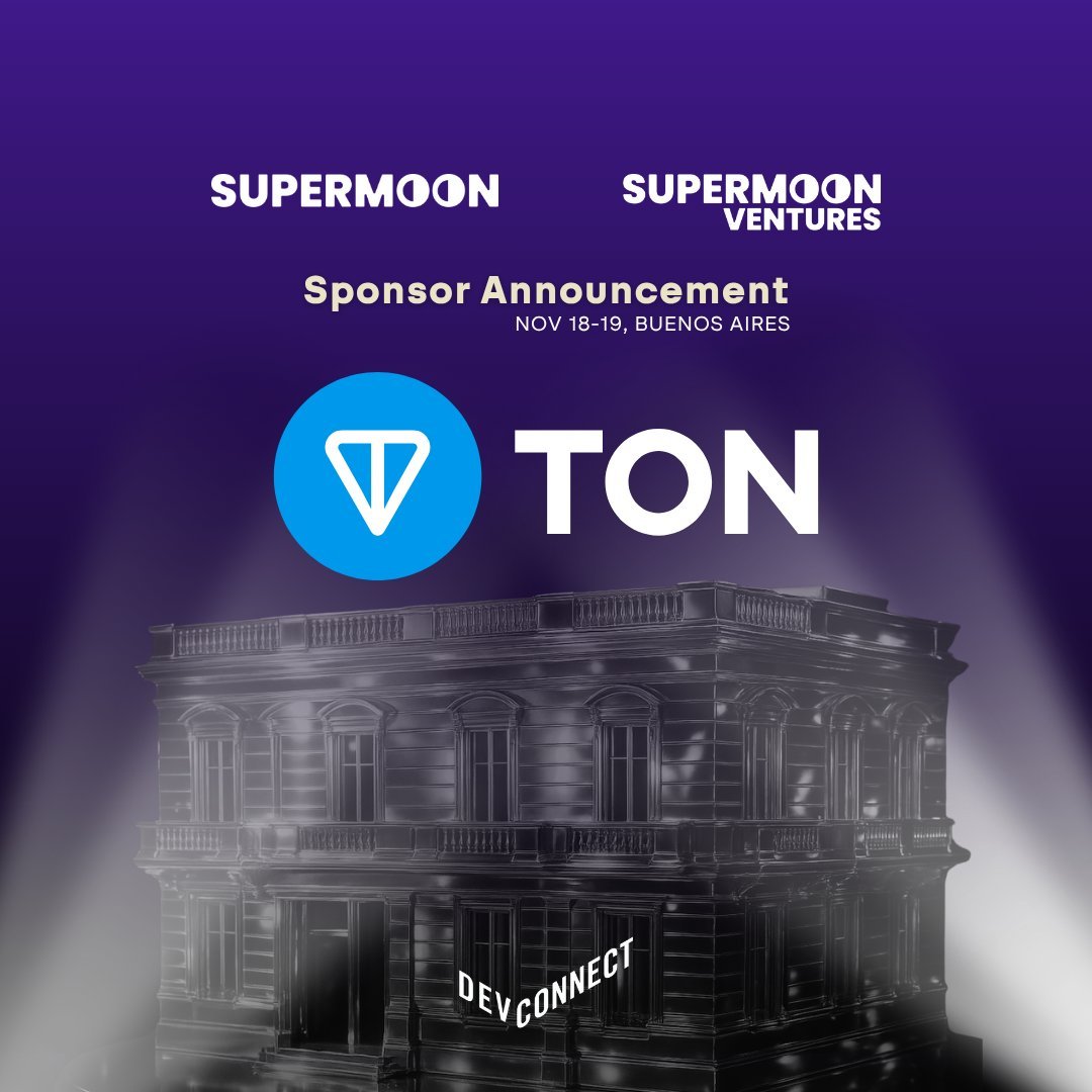 mcrown's tweet image. Excited to see TON Foundation at @EFDevcon Argentina 🇦🇷

If you’re building, come find TON Foundation team! We’ll be there to talk about how to reach the next billion users and why TON is the infrastructure to make it happen.

Together with @Supermooncamp we’ll host an event with…