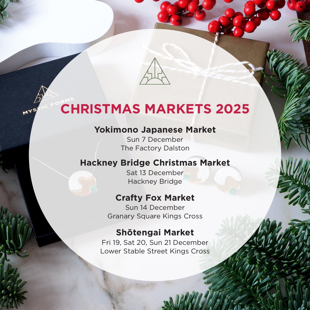 MYSTICFORMS's tweet image. We’re so excited to share our Christmas Market Events for this year — a festive season filled with creativity, craftsmanship, and joyful holiday moments🎄

We’d love for you to stop by, enjoy the festive atmosphere, and say hi🥰

mysticforms.com/blogs/news/chr…