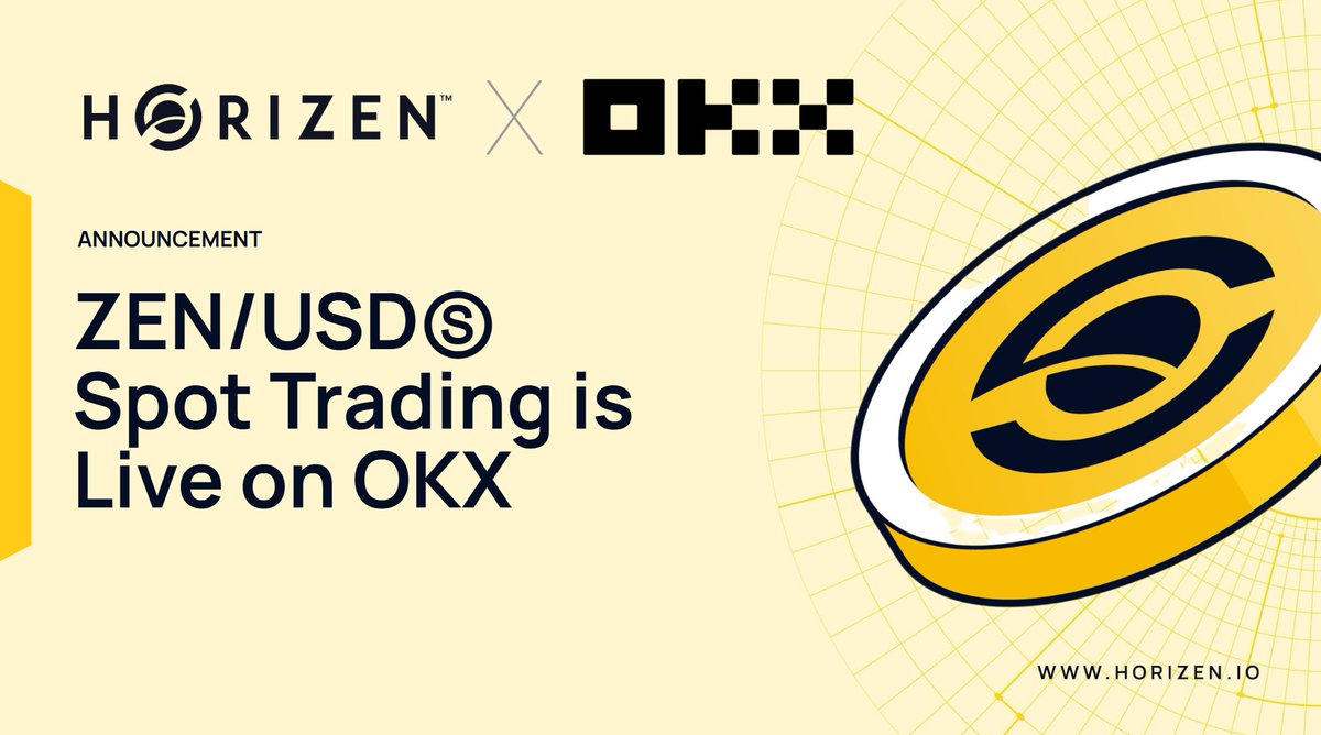 Gm🌞 
$ZEN spot trading is LIVE on <a href="/okx/">OKX</a>

Official announcement: bit.ly/4iohXW1 

Horizen × OKX: making ZEN even more accessible🙌