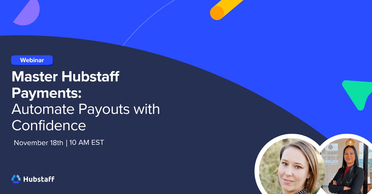 Our live webinar “Master Hubstaff Payments: Automate Payouts with Confidence” is tomorrow at 10 AM EST! Learn how to automate payouts, eliminate manual errors, and keep your team paid accurately.
Register now: hubs.li/Q03TrfN60

#Hubstaff #Webinar #ProductivityTools
